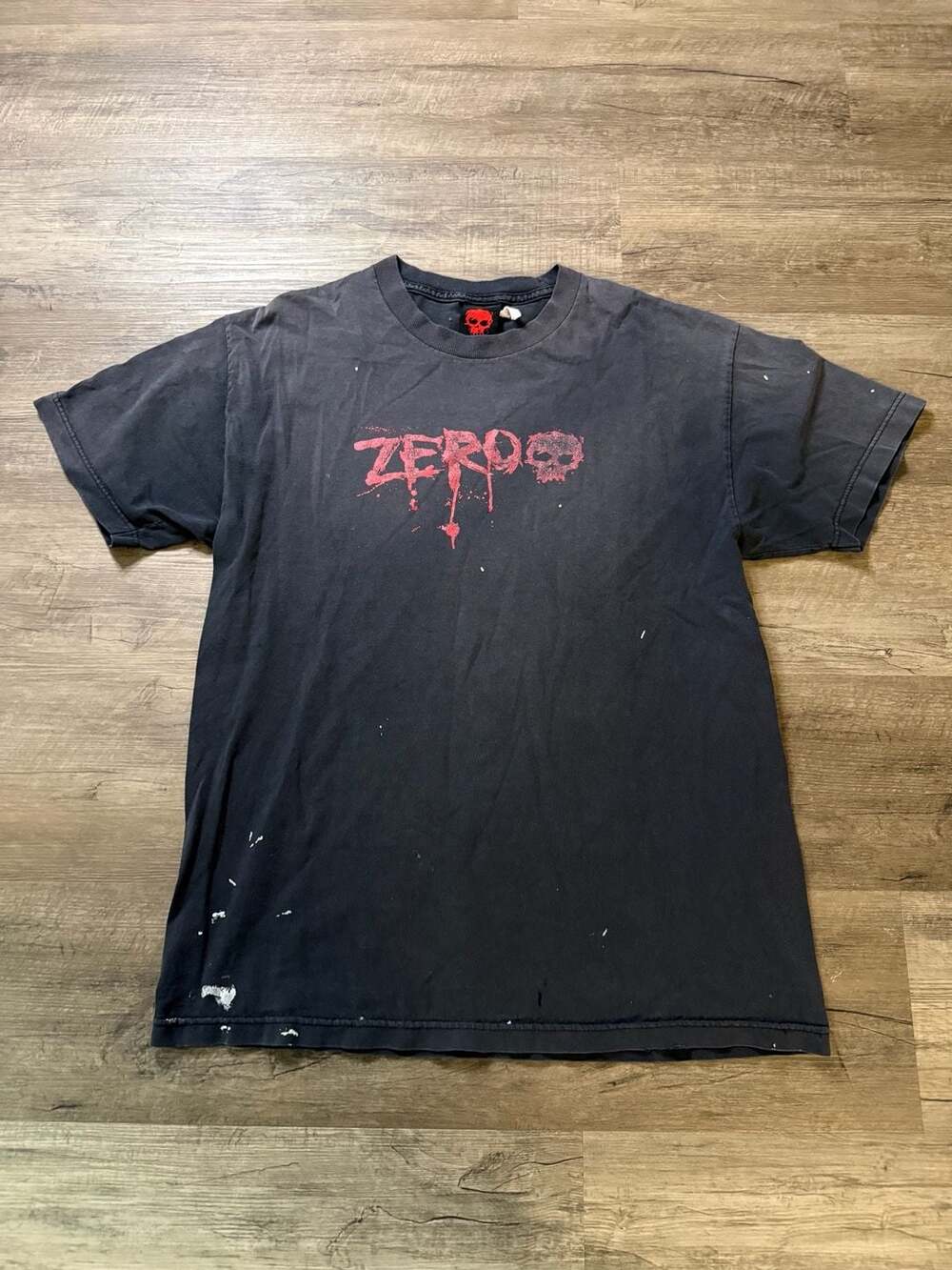 Zero Skateboards T-Shirt Size Large Black Skull Logo Skate Graphic